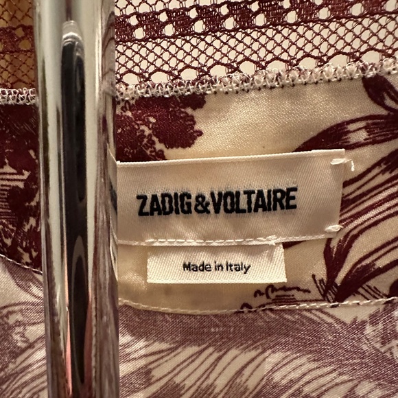 Zadig & Voltaire Camel Jouy Printed Camisole size 4/*mint condition - Picture 7 of 8